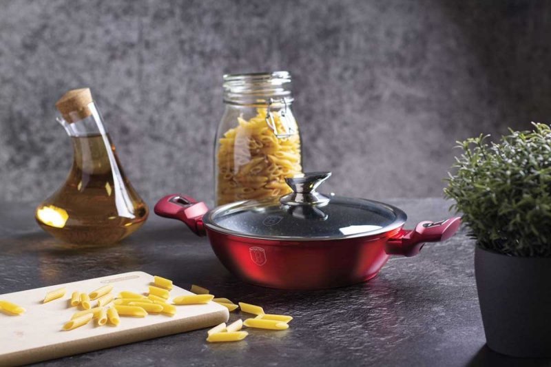 Berlinger haus BH-1263 Vaso rivestito in granito rosso metallizzato da 28 cm