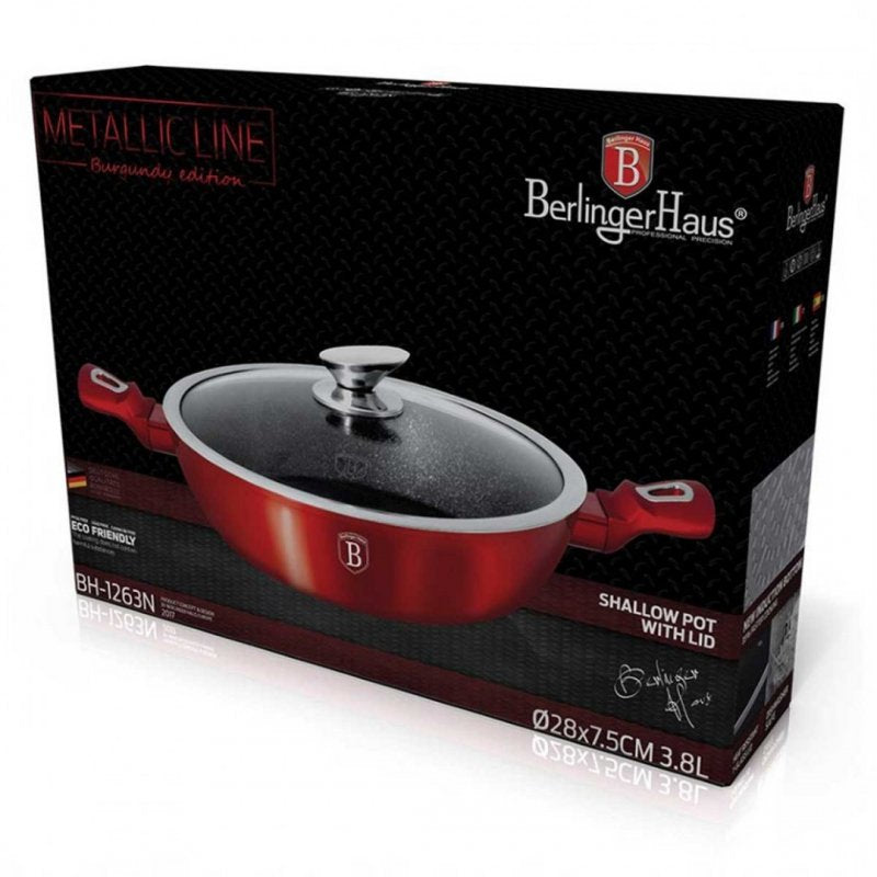 Berlinger haus BH-1263 Vaso rivestito in granito rosso metallizzato da 28 cm