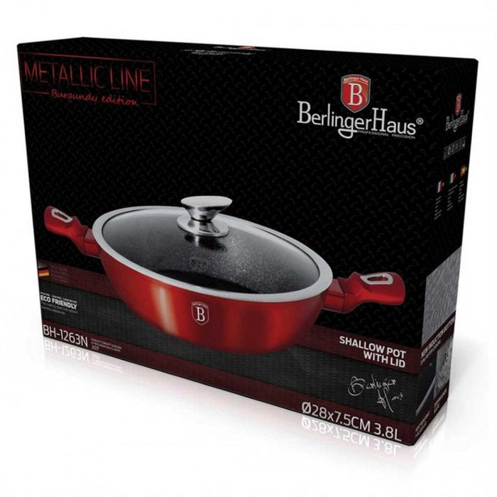 Berlinger haus BH-1263 Vaso rivestito in granito rosso metallizzato da 28 cm