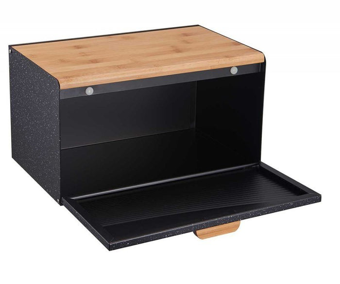 Klausberg KB-7464 Portapane in acciaio e legno dal design moderno