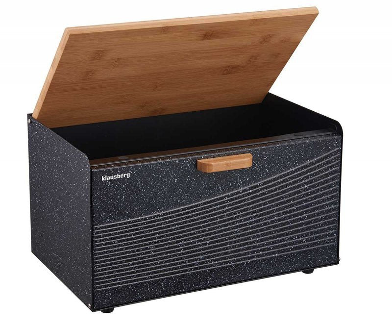 Klausberg KB-7464 Portapane in acciaio e legno dal design moderno