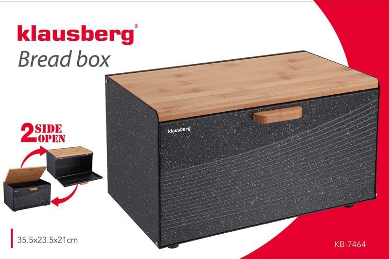 Klausberg KB-7464 Portapane in acciaio e legno dal design moderno