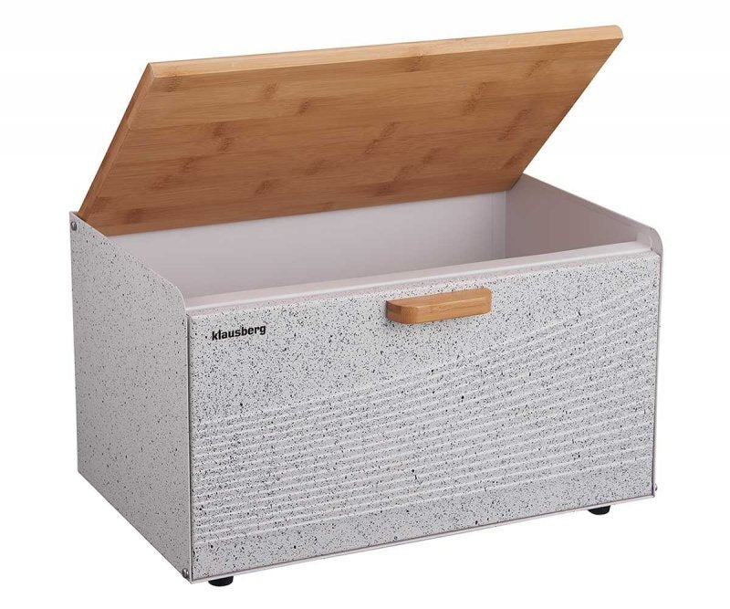 Klausberg KB-7466 Portapane bifacciale in acciaio e legno