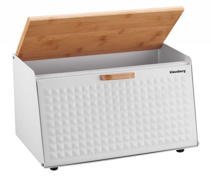 Klausberg KB-7468 Portapane bifacciale in acciaio e legno