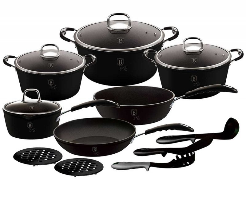 Berlinger haus BH-6129 Set di pentole in granito con manici Soft Touch