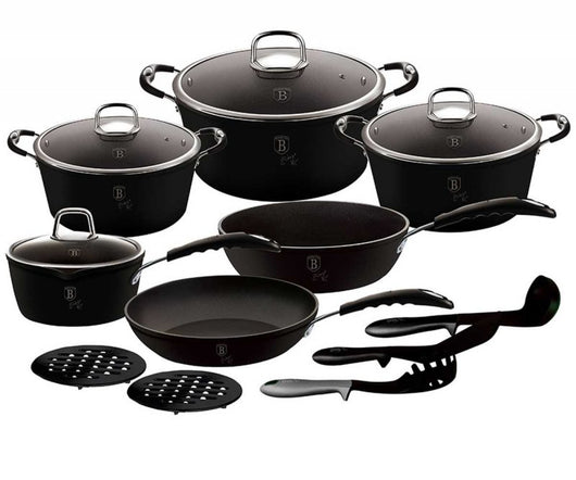 Berlinger haus BH-6129 Set di pentole in granito con manici Soft Touch