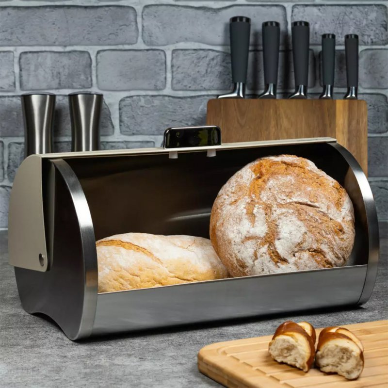 Klausberg KB-7271 Portapane in acciaio per una facile conservazione e freschezza