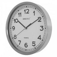 Kinghoff KH-5026 Orologio da parete moderno silenzioso in acciaio inossidabile 34 cm