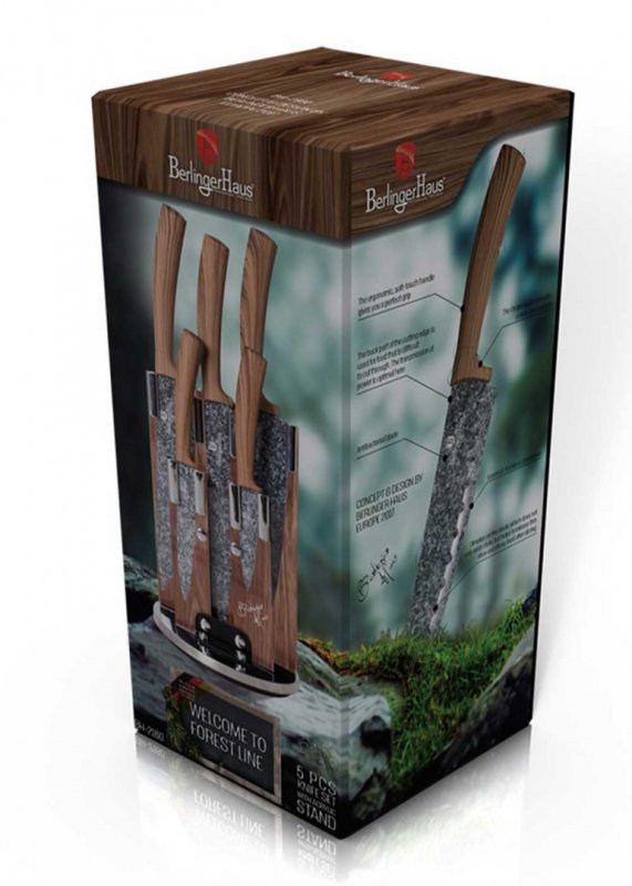 Berlinger haus BH-2160 Forest Line Set di 6 portacoltelli