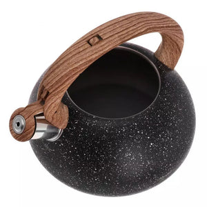 Klausberg KB-7282 Bollitore con fischietto da 2,7 l con finitura in legno di granito