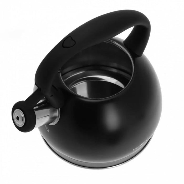 Klausberg KB-7428 Bollitore a fischio in acciaio inossidabile nero opaco da 2 litri