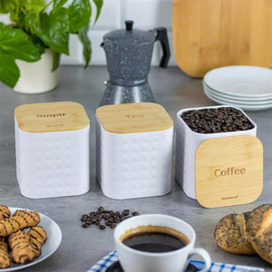 Klausberg KB-7485 Set di contenitori da cucina con coperchio in bambù