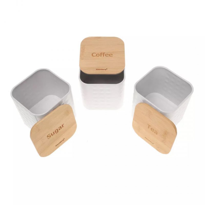 Klausberg KB-7485 Set di contenitori da cucina con coperchio in bambù