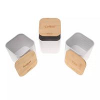 Klausberg KB-7485 Set di contenitori da cucina con coperchio in bambù