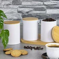 Klausberg KB-7491 Set di contenitori da cucina ermetici con coperchi in bambù