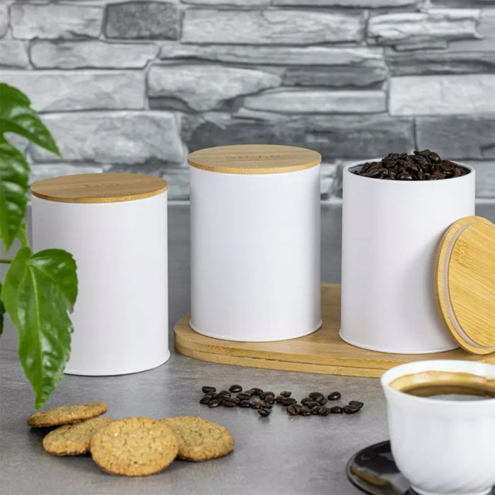 Klausberg KB-7491 Set di contenitori da cucina ermetici con coperchi in bambù