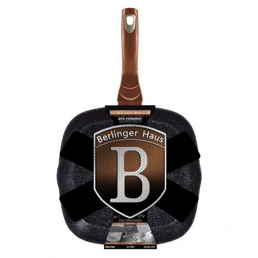 Berlinger Haus BH-1889 Padella per griglia in granito - Pentolame antiaderente 28 cm