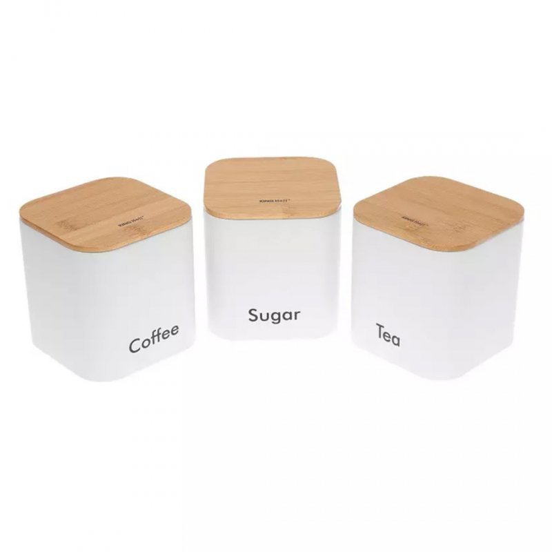 Set di contenitori da cucina Kinghoff KH-1526 con coperchi in bambù per una conservazione ermetica