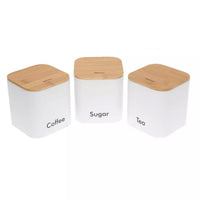 Set di contenitori da cucina Kinghoff KH-1526 con coperchi in bambù per una conservazione ermetica