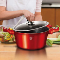 Berlinger Haus BH-6192 Pentola rivestita in granito bordeaux da 30 cm