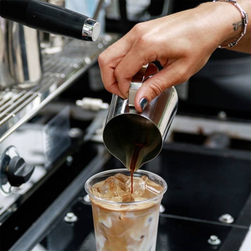 Brocca per il latte Orion in acciaio da 350 ml per montare e servire il latte caldo