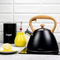 Klausberg KB-7262 Bollitore in acciaio inox con fischio da 3 litri per tutti i fornelli