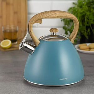 Klausberg KB-7263 Bollitore a fischio in acciaio inossidabile smeraldo da 3 litri