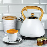 Klausberg KB-7264 Bollitore a fischio in acciaio inossidabile da 3 litri per tutti i fornelli