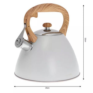 Klausberg KB-7264 Bollitore a fischio in acciaio inossidabile da 3 litri per tutti i fornelli