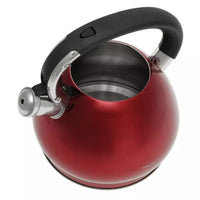 Bollitore a fischio in acciaio inossidabile rosso Kinghoff KH-1212 da 3,4 l