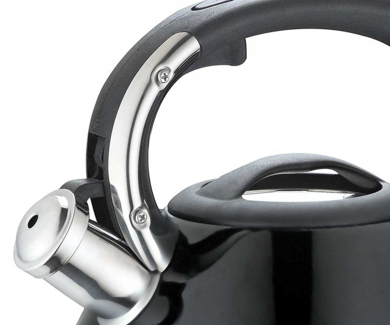 Bollitore a fischio in acciaio inossidabile nero Kinghoff KH-1221 da 3,4 l