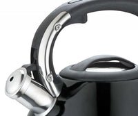 Bollitore a fischio in acciaio inossidabile nero Kinghoff KH-1221 da 3,4 l