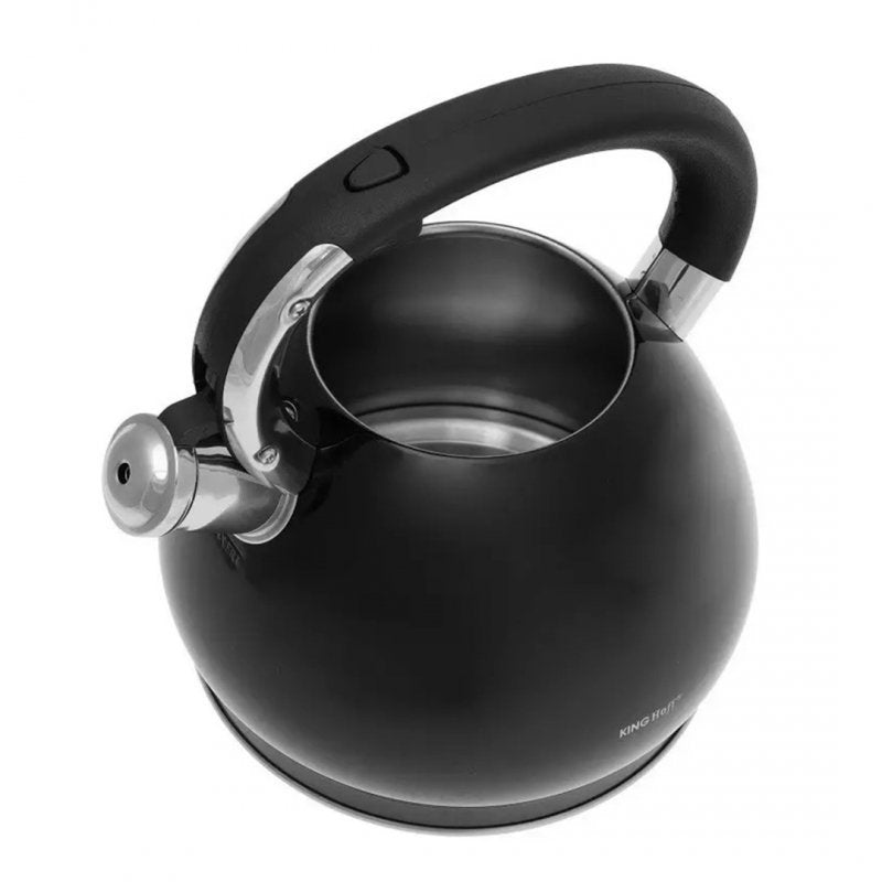 Bollitore a fischio in acciaio inossidabile nero Kinghoff KH-1221 da 3,4 l