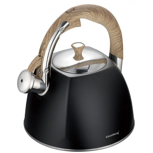 Klausberg KB-7498 Bollitore con fischio da 3 litri - Acciaio inossidabile di alta qualità