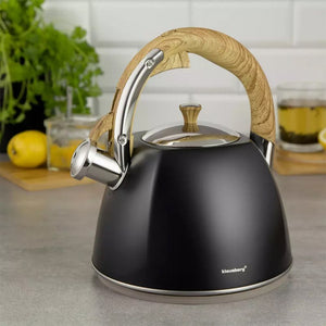 Klausberg KB-7498 Bollitore con fischio da 3 litri - Acciaio inossidabile di alta qualità