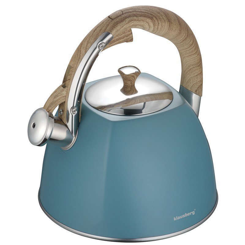 Klausberg KB-7499 Bollitore con fischio turchese da 3 litri per tutti i fornelli