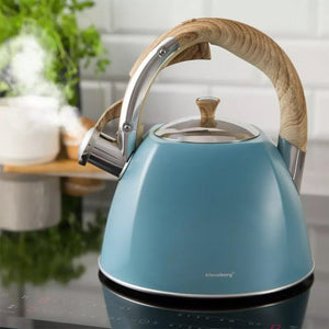 Klausberg KB-7499 Bollitore con fischio turchese da 3 litri per tutti i fornelli