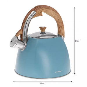 Klausberg KB-7499 Bollitore con fischio turchese da 3 litri per tutti i fornelli