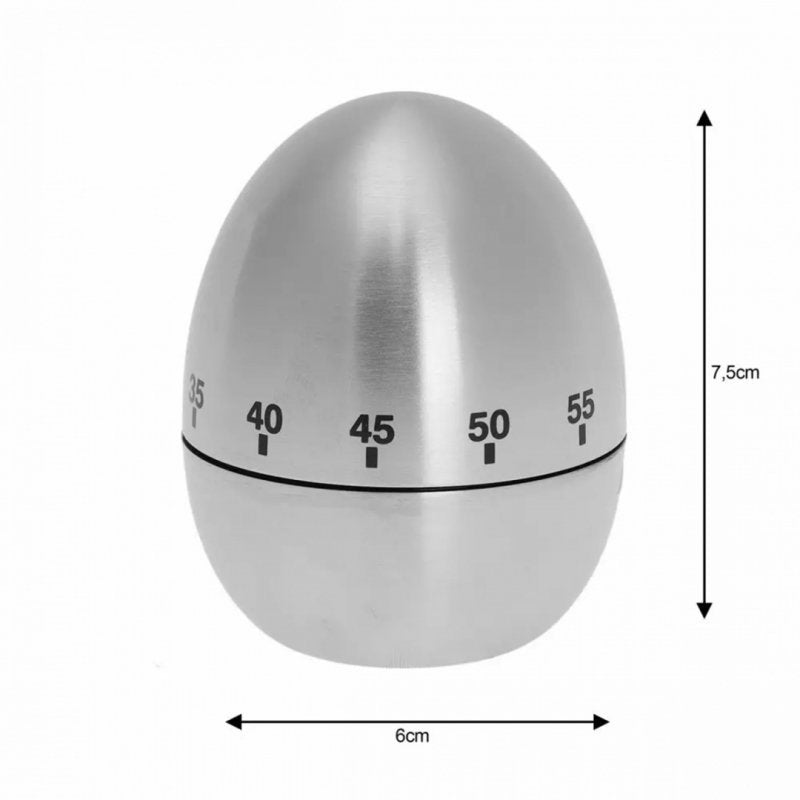 Timer da cucina meccanico in acciaio inossidabile Kinghoff KH-3131 da 60 minuti