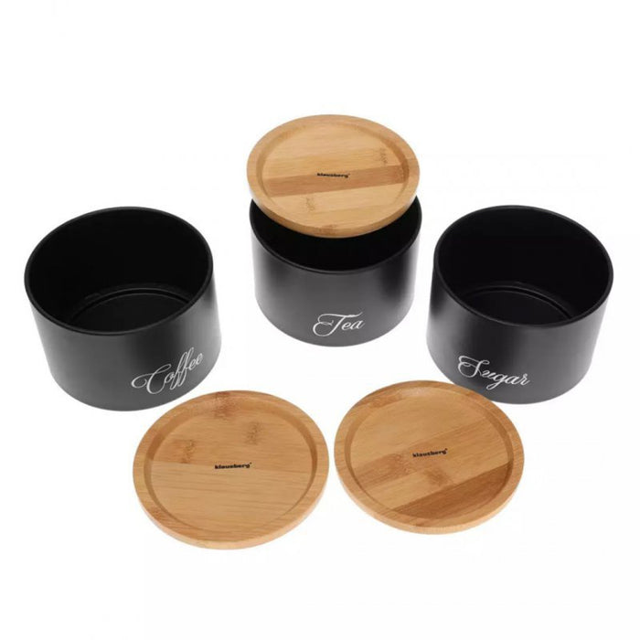 Klausberg KB-7506 Set di contenitori da cucina ermetici con coperchi in bambù