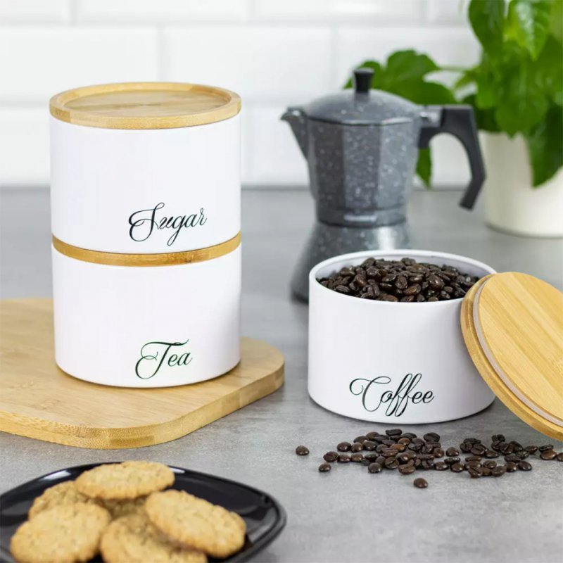 Klausberg KB-7507 Set di contenitori da cucina ermetici con coperchi in bambù