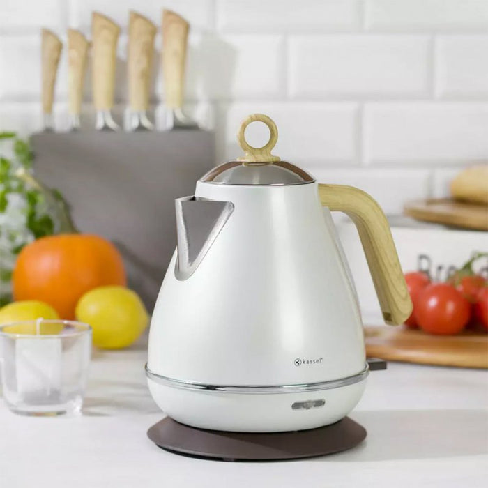 Bollitore elettrico Kassel 93233 da 1,7 l con termometro e corpo in acciaio inossidabile