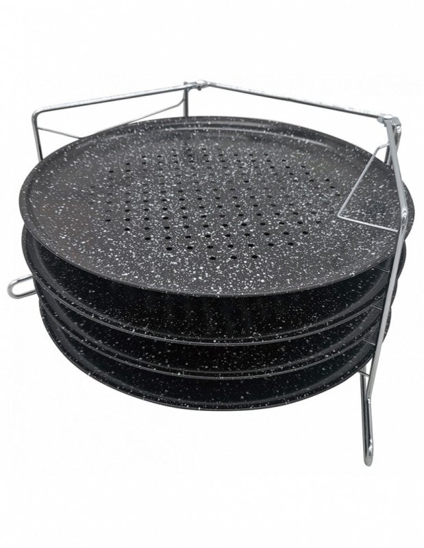 Kinghoff KH-1553 Set di 4 teglie antiaderenti per pizza