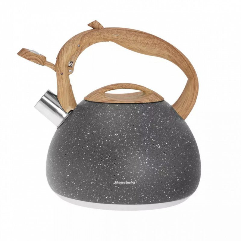 Klausberg KB-7509 Bollitore con fischietto, teiera in acciaio inossidabile da 2,8 l