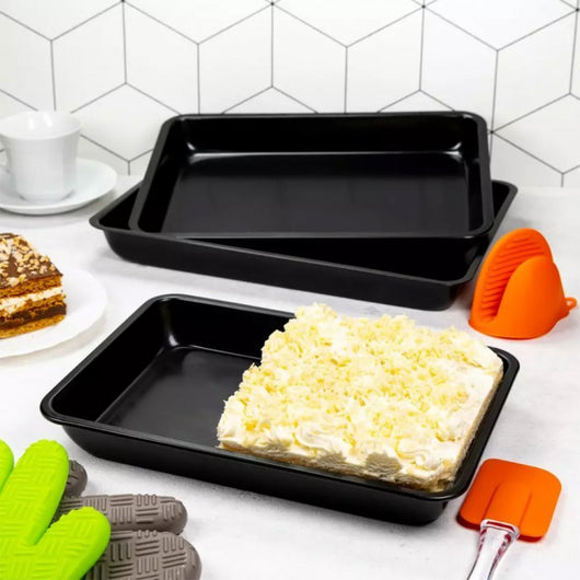 Kinghoff KH-1069 Set di 3 stampi da forno antiaderenti in marmo