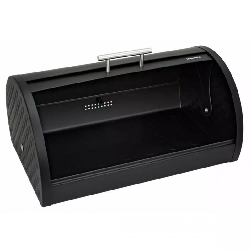 Klausberg KB-7540 Moderno portapane in metallo nero con coperchio a diamante