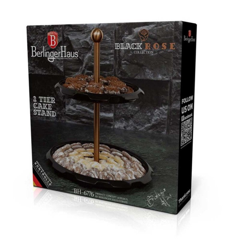 Berlinger haus BH-6776 Alzata per dolci a due piani per snack e dessert