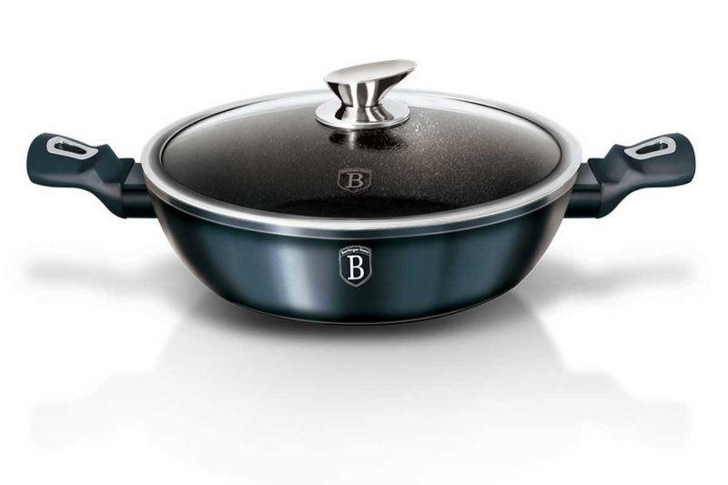 Berlinger haus BH-6794 Pentola in granito 28 cm con coperchio in vetro - Acquamarina