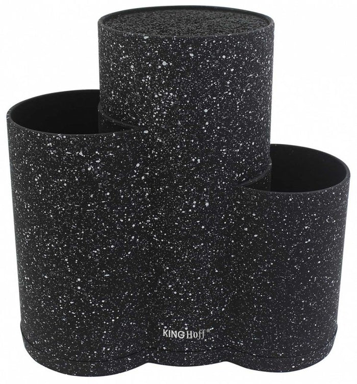 Kinghoff KH-1561 Ceppo portacoltelli triplo e portautensili da cucina