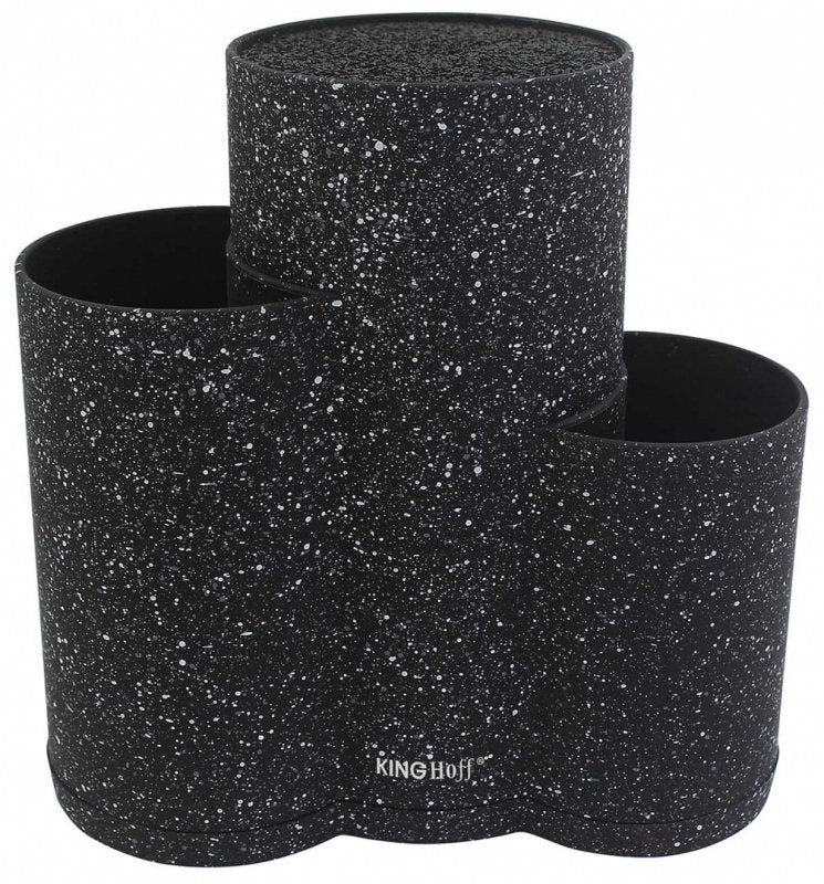 Kinghoff KH-1561 Ceppo portacoltelli triplo e portautensili da cucina